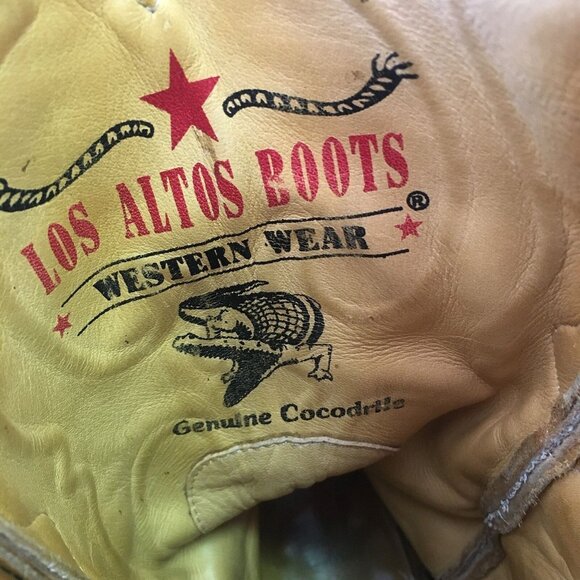 Los Altos Vintage Crocodile Western Cowboy Boots Mens 9 M - Picture 12 of 12